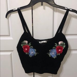 cropped flower top